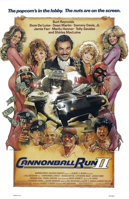 Cannonball Run II movie poster - Burt Reynolds  - 11'' x 17''