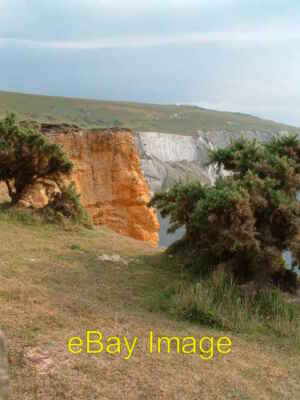 Photo 6x4 White Cliffs Totland The chalk cliff is called White Cliffs an c2008