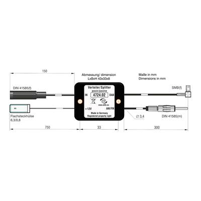 Bad Blankenburg ATTB 4724.02 Weiche Splitter passiv AM FM DAB+ Rundfunkverteiler