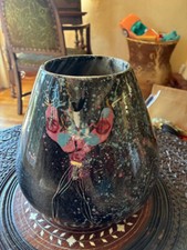 Vintage Marc Bellaire MCM Mardi Gras Pottery Vase 7" High Dancers Signed
