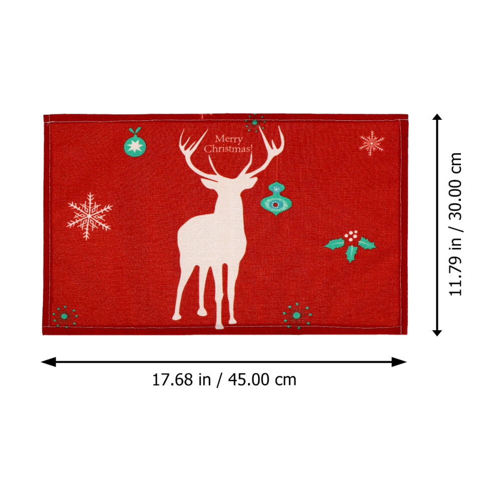 2Pcs Christmas Burlap Placemats Holiday Table Mats Christmas Party Supplies eBay