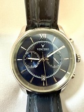 Vincero Live Your Legacy Blue Strap And face Roman Numeral Chronograph