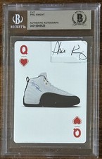 PHIL KNIGHT NIKE SIGNED AIR JORDAN SHOE CARD CUT BAS BECKETT AUTOGRAPH MICHAEL