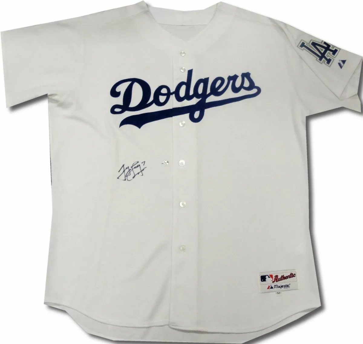 James Loney Hand Signed Los Angeles Dodgers White Jersey Black Ink COA