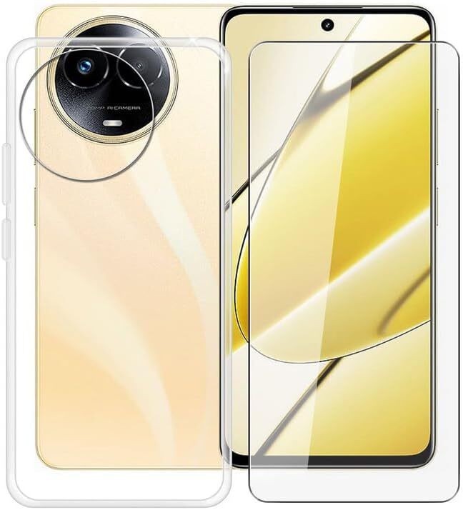 Case Cover + Tempered Glass Screen Protector for Realme 12 Pro / 12 / 11