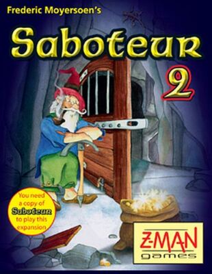 Saboteur 2 Englische Erweiterung Z-Man Games Party Game Karten Bluff Abzug