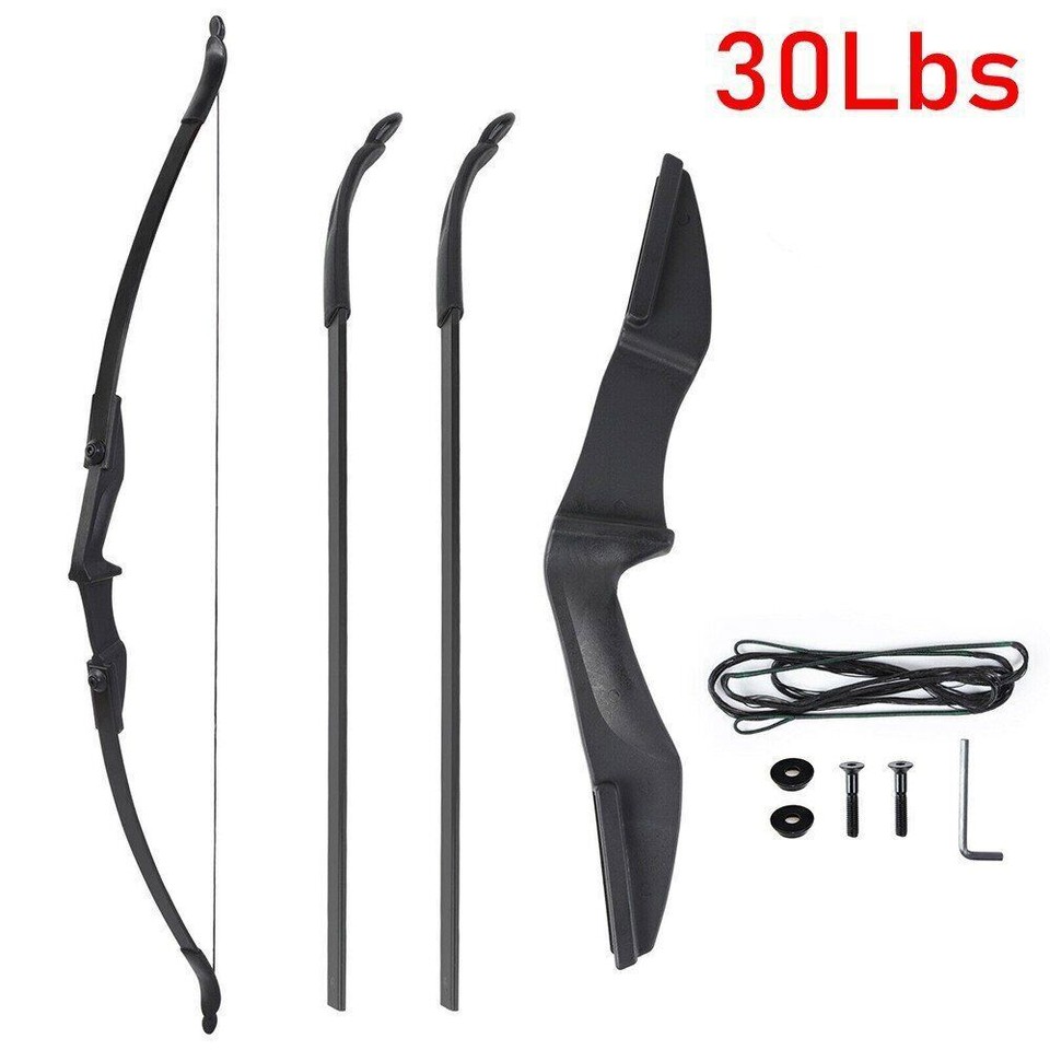 57 inch Takedown Recurve Bow Hunting OR/+12Pcs Arrow Set Archery Right ...