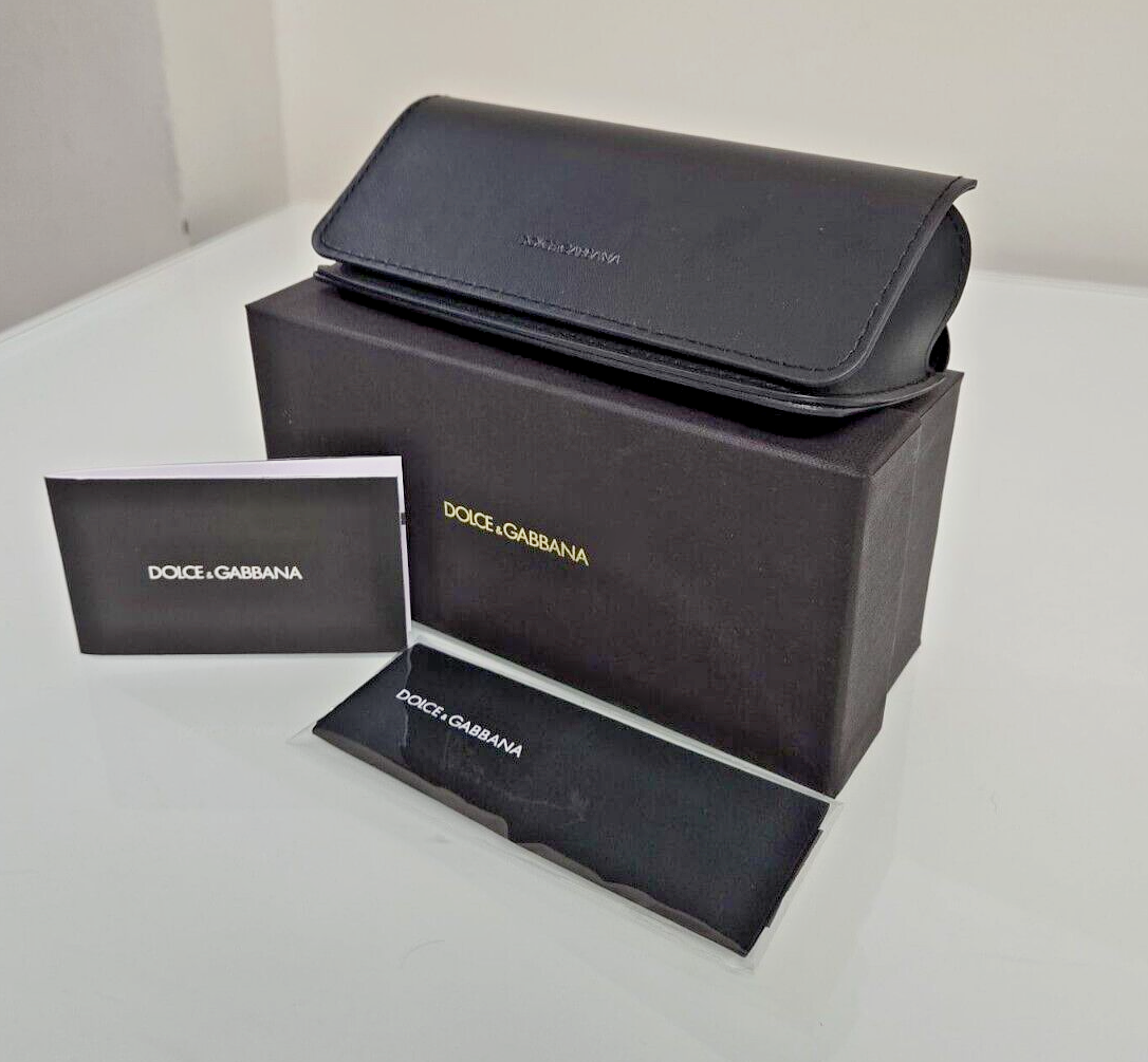 NEW! DOLCE & GABBANA AUTHENTIC BLACK LEATHER EYEGLASS