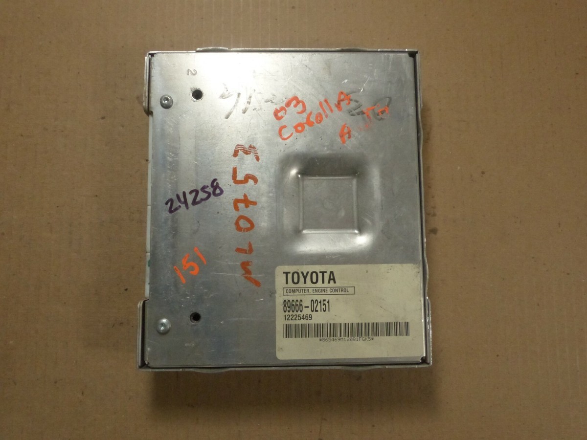 03 TOYOTA COROLLA AT ECU ECM COMPUTER 89666-02151 | eBay