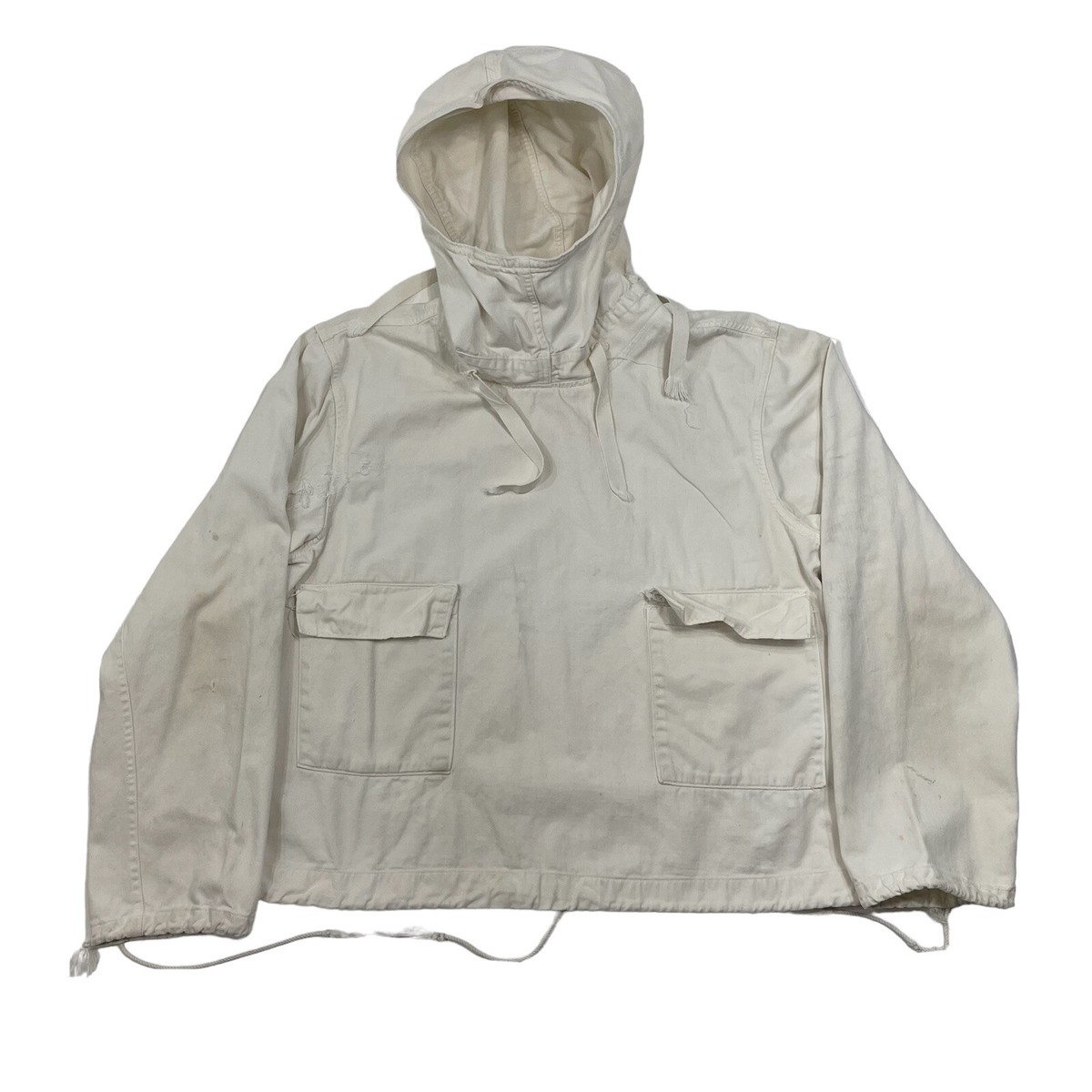 Vintage WW2 US Navy Gunner Smock Anorak Jacket White 1940's