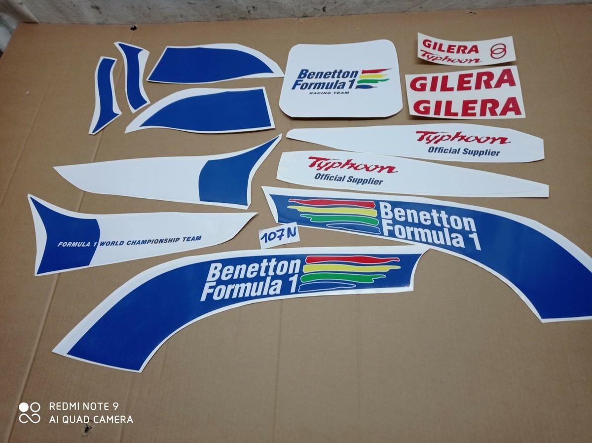 Piaggio Gilera Typhoon 50Cc Benetton F1 Decals Graphic Kit UK