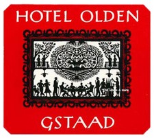 x0125 Hotel Olden GSTAAD Switzerland luggage label Kofferaufkleber