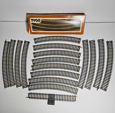 70s Vintage Tyco HO Gauge 16 Curve Tracks w/One Straight Brass Atlas 91-0-189