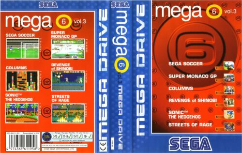 - Mega 6 Volumen 3 Mega Drive Game Box Estuche Solo + Cubierta Obra de Arte - Imagen 1 de 3