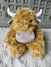 Jellycat Truffles 70cm Highland Cow Soft Toy Plush Pillow Fluffy Rare Retired