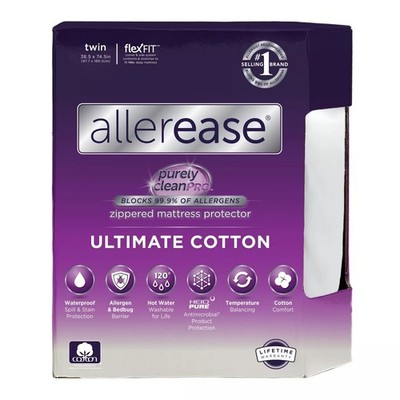 AllerEase Ultimate Allergy Protection and Comfort Zippered Mattress Protector...
