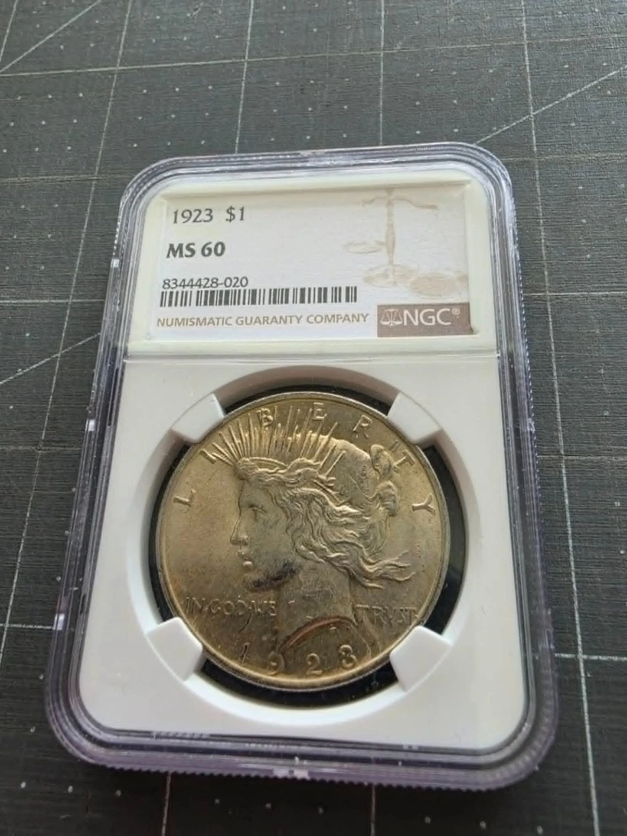 MS 60 Graded 1923 Year Peace Dollars (1921-1935) for sale | eBay