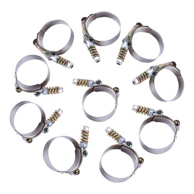 10Pack ID 108mm-116mm(4.25''-4.57'') T Bolt Clamps Stainless Steel For ID 4'' Hose