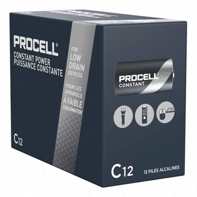 DURACELL PROCELL PC1400 Battery,Alkaline,C,Everyday,PK12 PK 5