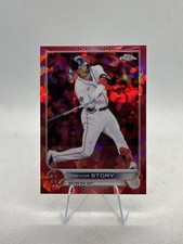 2022 Topps Chrome Update Sapphire Trevor Story #US22 Red Refractor /5 Red Sox