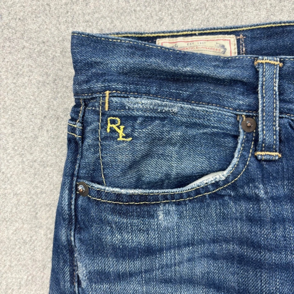 Pantalones de mezclilla Polo Ralph Lauren Astor ajustados para mujer talla 27 desgastados Foto 4 de 4