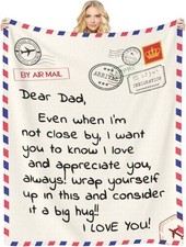 Gift for Dad from Daughter Son, 80 apos; apos;x60 apos; apos;, Dad-blanket