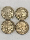 1917,1917-D with Half Horn on this Buffalo,1925-S,1938-D Buffalo Nickels