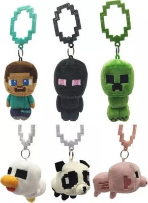 Minecraft Plush Hanger Key Chain Set of 6, Cartoon Game Accessories  Just Toys