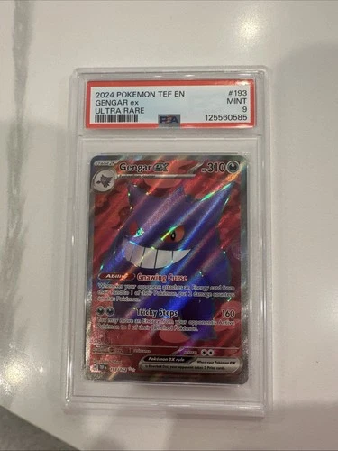 GENGAR EX FULL ART PSA 9!! 193/162 2024