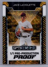 Jace Laviolette 2025 Leaf Optichrome Baseball 1/1 Pre Production Proof