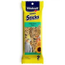 Vitakraft Crunch Sticks Golden Honey Flavor Bird Treats For Cockatiels