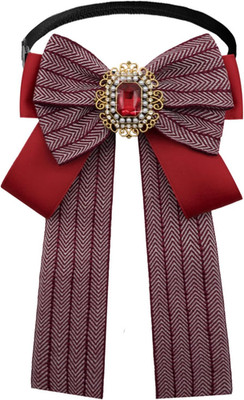 Womens Bow Tie Adjustable Rhinestone Bowtie for Women Ladies Girls Pre-tied Wome