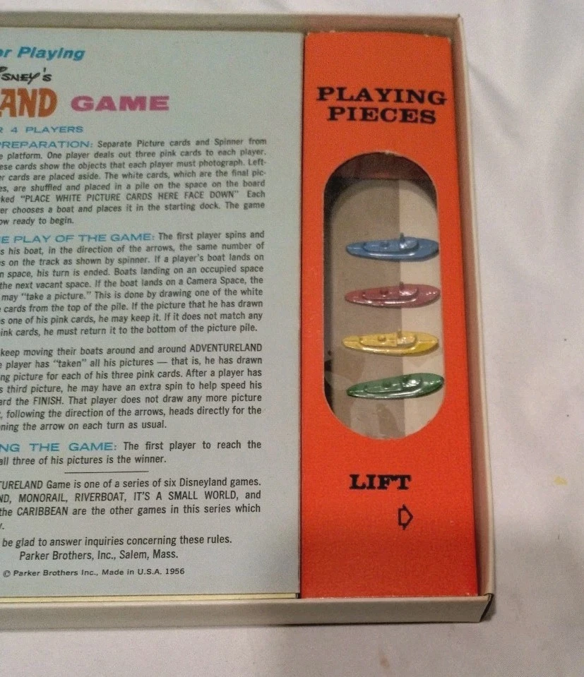 1950’s Adventureland Board Game Toucan Cruise Disney Parker Brothers Unpunched - Image 4 of 4