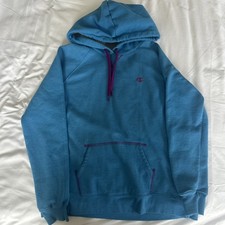 Champion ECO Blue Hoodie Sweatshirt Athletic Sportswear Casual Women  s XL