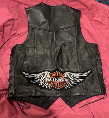 Vintage Harley Davidson Street Vibrations Leather Vest