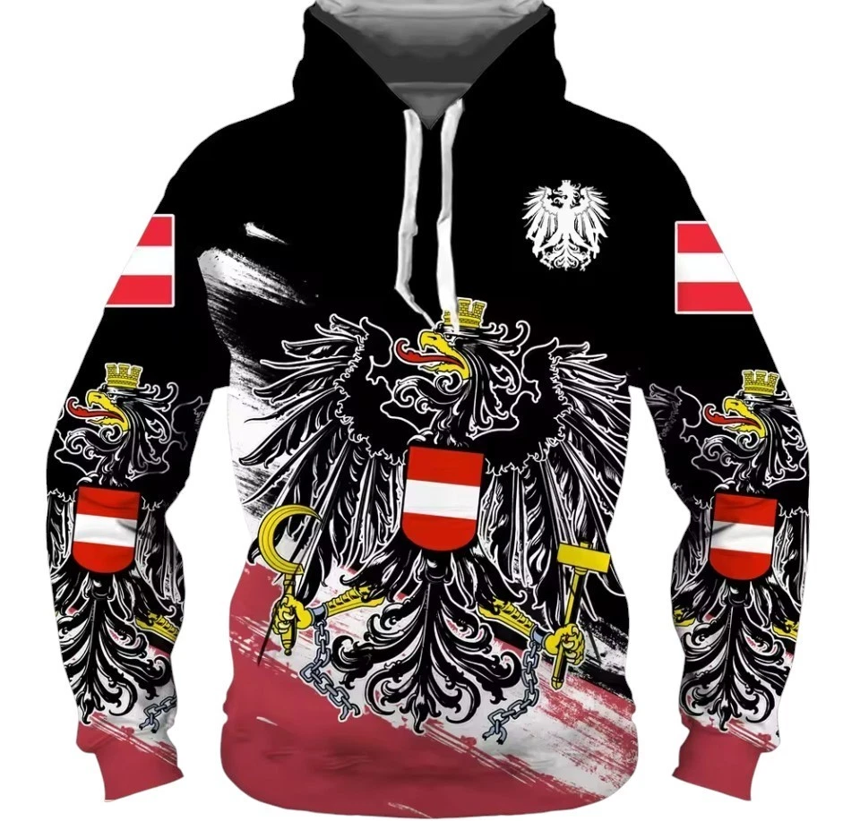 German Flag Eagle 3D Hoodie Unisex Pullover