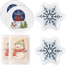 6pcs Christmas Pocket Hand Warmer,Reusable Snap Portable Lasting Heating Hands H