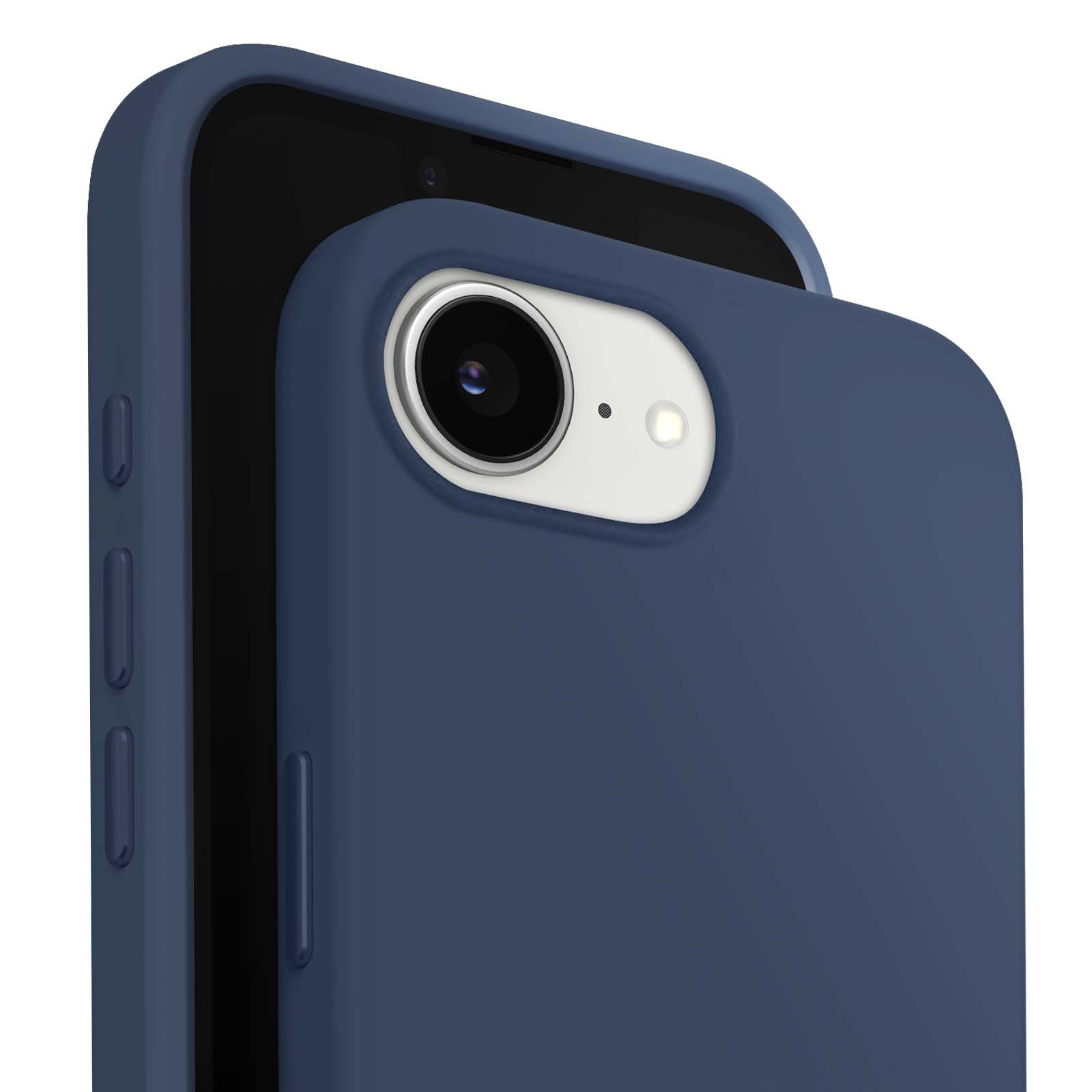 Coque iPhone 17e MW en silicone bleu mat durable - 4