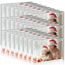24 Pcs 4x6 Acrylic Picture Frames, Clear Picture Frames Frameless Magnetic Pi...