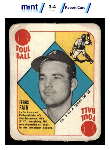 Ferris Fain #3 1951 Topps Red Back card