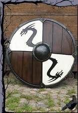 Larp- Schild - Wikinger Drachen Rundschild 80cm  Epic Armoury