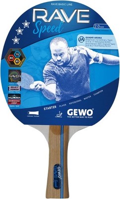 GEWO Tischtennisschläger Rave Speed / Allround /2,0mm /ITTF-für Einsteiger