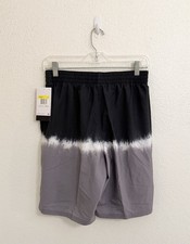 Nike Swim Breaker Men's 9  Boxer Volley Swimming Shorts Size Small Black/Grey