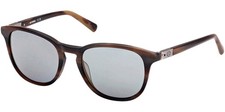 Harley Davidson Men's Light Brown Horn Round Sunglasses - HD00019 50L