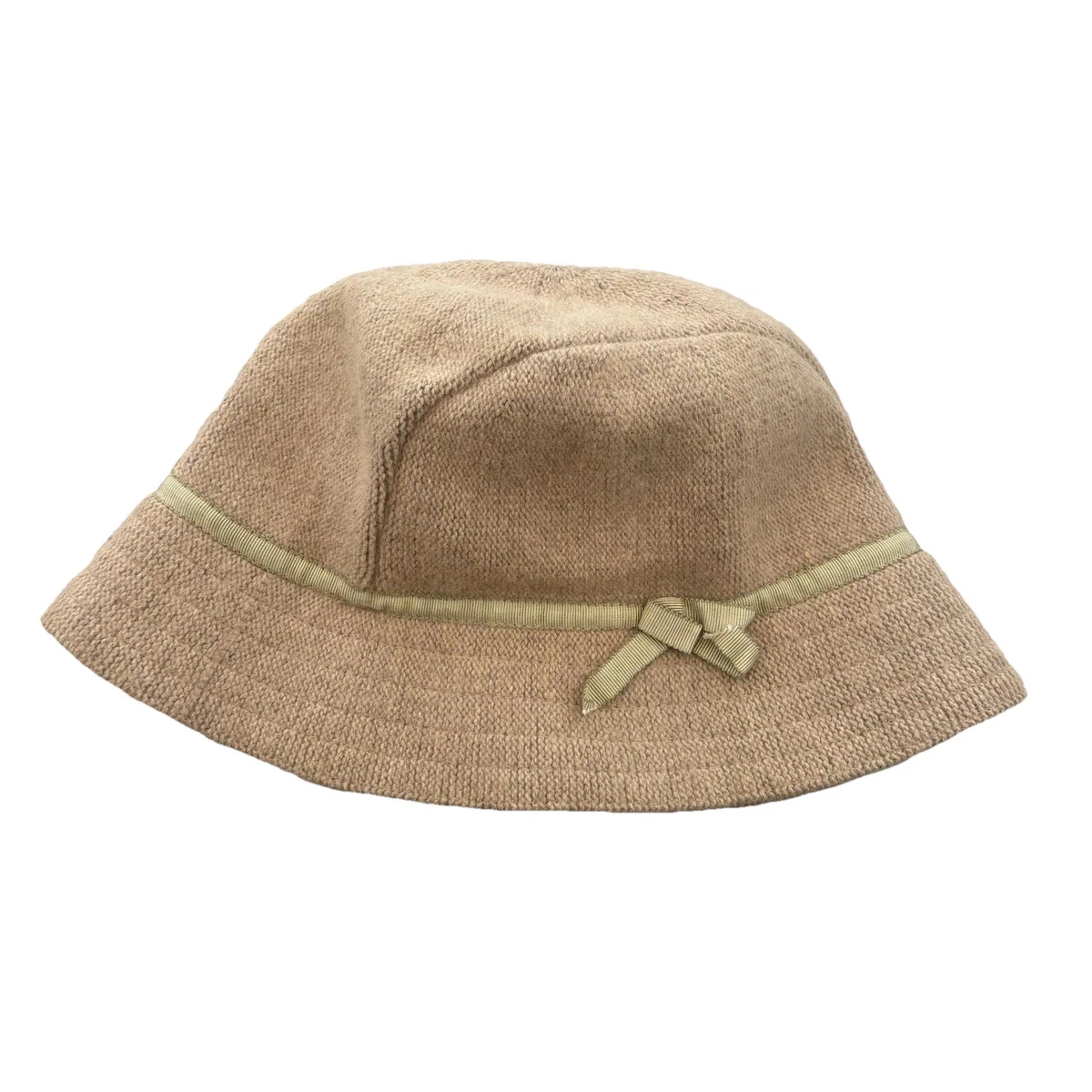 Vintage Italian Wool Blend Cloche Bucket Hat Boho Coastal Luxe Euro Chic Wool Blend Bucket Hats Brown Hats for Women for sale | eBay main image 4