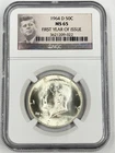 1964-D Kennedy Half Dollar 90% Silver NGC MS65 First Year Issue Denver 50c Coin