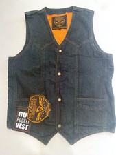 Milwaukee Leather DM1310 Men's Blue Denim Vest size Small new with tags