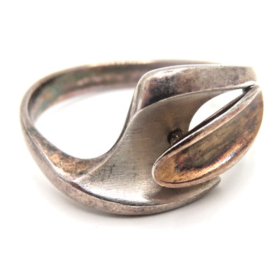 Skulpturaler Designer 925 Silber FRANZ BREUNING Ring abstrakt Luxury Modernist