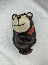 Beaver Handmade Leather Wallet Wristlet Coin Purse Card Holder Animal Keychain