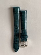 Michele 16mm Genuin Alligator Blue Glazed Leather Watch Strap